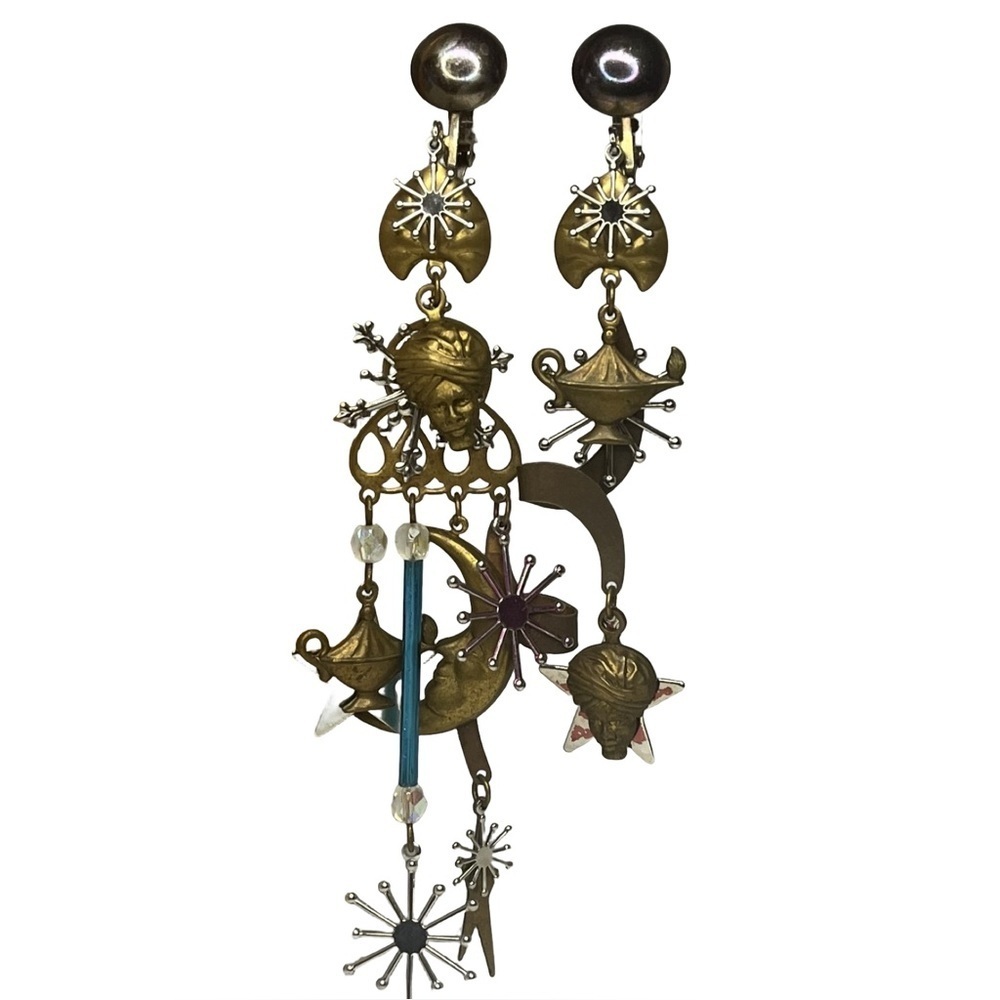 Vintage Isle of Magic “Genie in a Bottle” Asymmetrical Earrings
